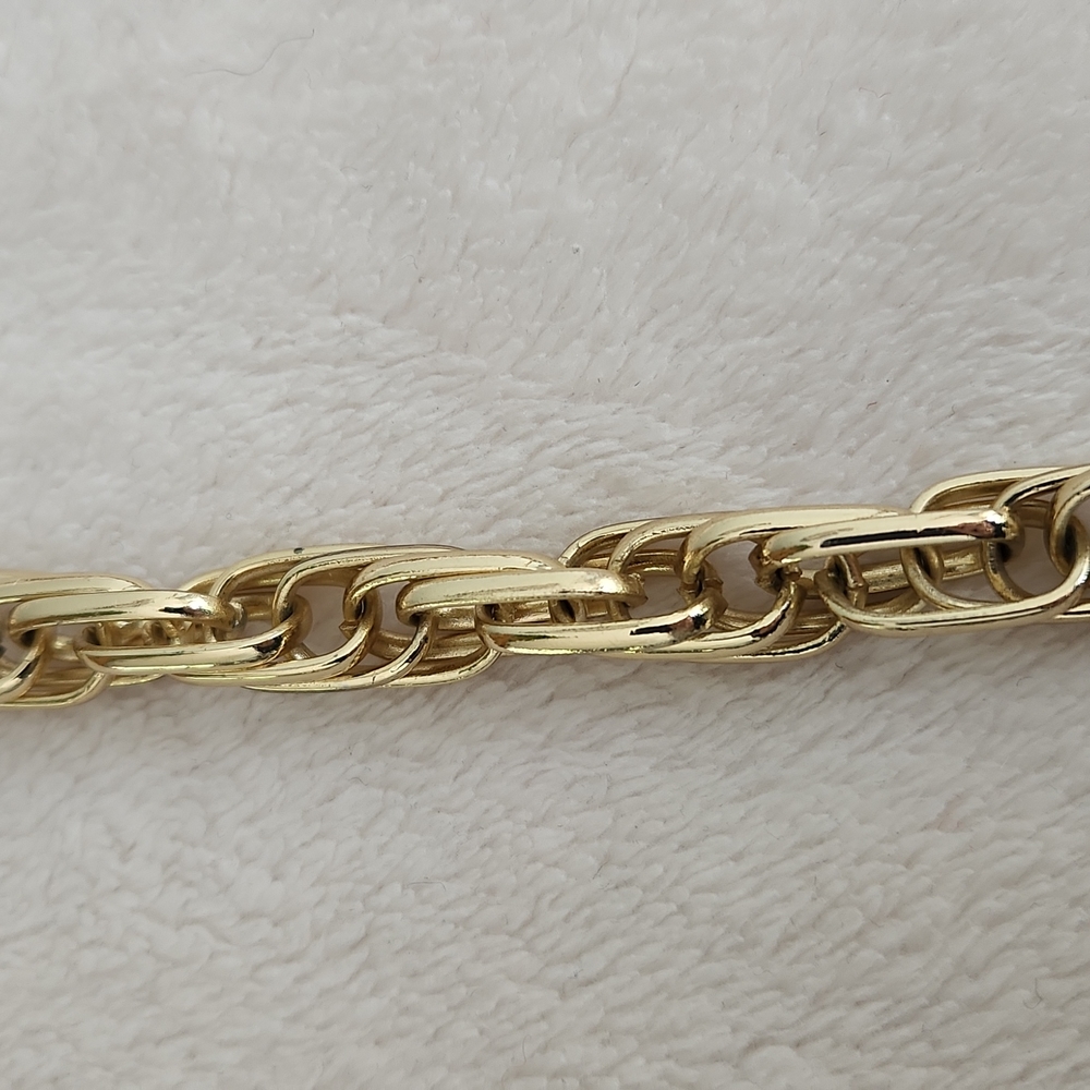 Alfani Necklace 19.75 in using Double & Single Links for illusion of 3 Links - Picture 2 of 7